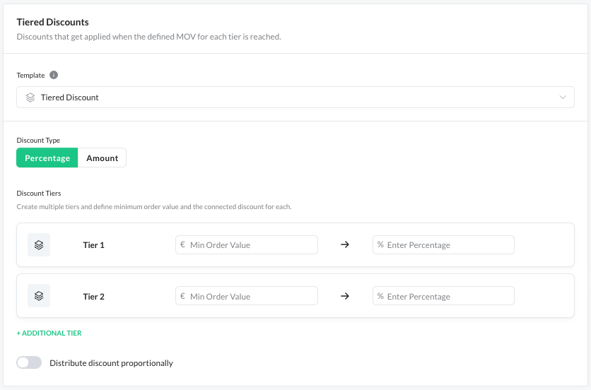 Tiered Automatic Discount preview
